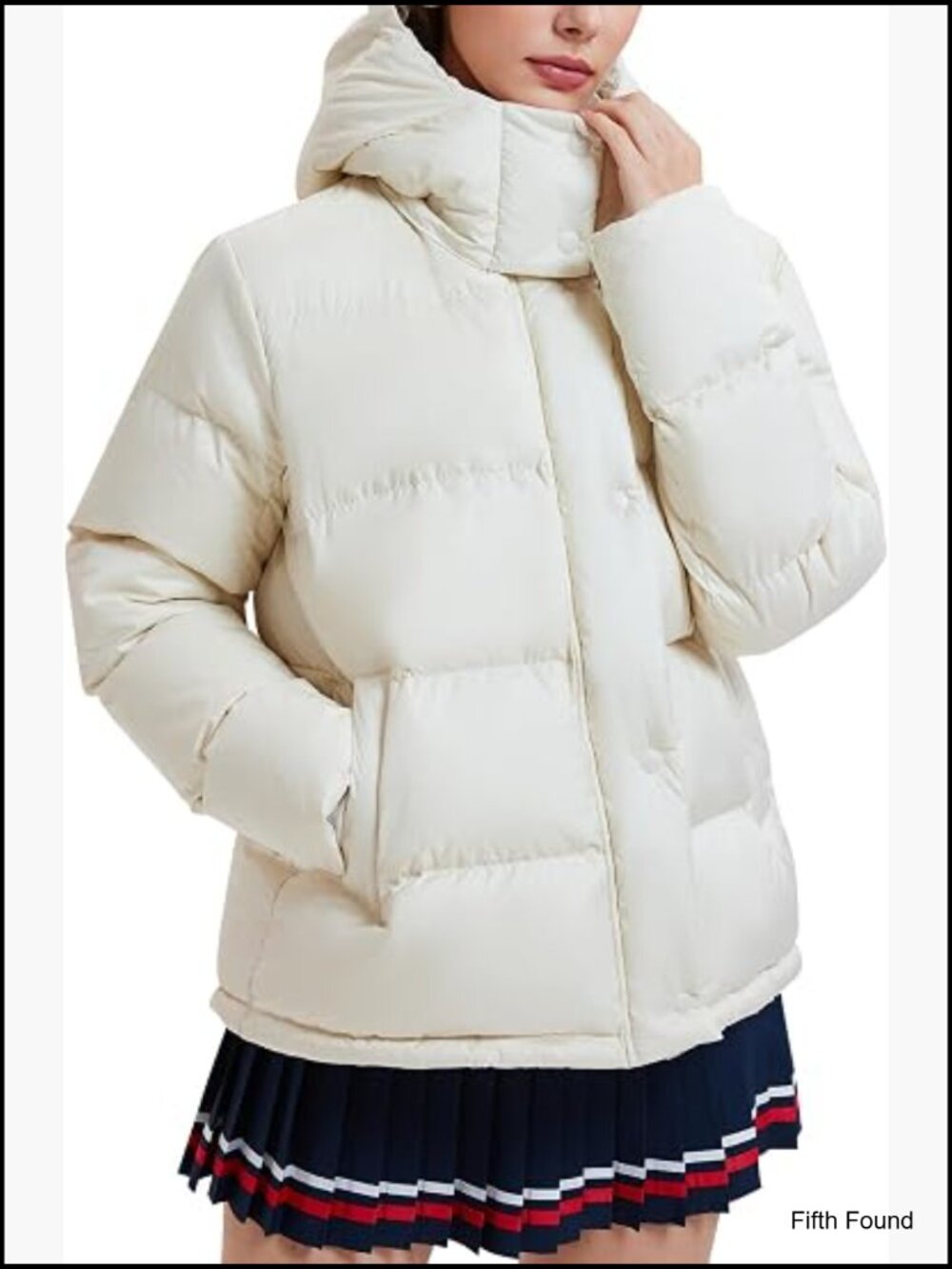 800 Fill Down Puffer Jacket, Relaxed Fit Lightweight Puffy Cropped Coat